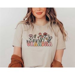 cute floral grandma shirt, mothers day shirt, mothers day gift, mama shirt, mom shirt, grandma shirt, granny shirt, nana