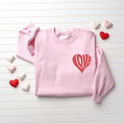 valentine heart sweatshirt, retro love sweatshirt, love sweater, xoxo shirt, valentines day gift, checker heart sweater,