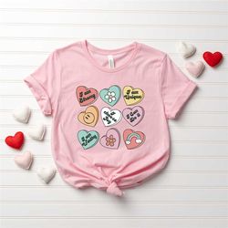 positive affirmations shirt, teacher valentine shirt, women's valentines day shirt, retro heart shirt