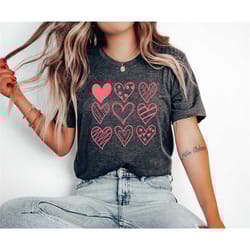 womens valentines hearts shirt, cute valentine shirt, teacher valentine shirt, love t-shirt, valentines day shirt