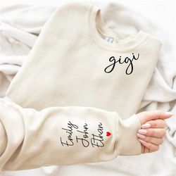 personalize grandma sweatshirt, gigi gift sweatshirt, mothers day gift, nana sweatshirt, tante sweatshirt, valentine day