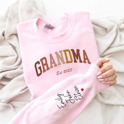 personalize grandma sweatshirt, mom gift sweatshirt, mothers day gift, nana gigi sweatshirt, tante sweatshirt, valentine
