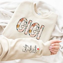 personalize grandma sweatshirt, mom gift sweatshirt, mothers day gift, gigi nana sweatshirt, tante sweatshirt, valentine