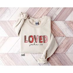 loved john 3:16 leopard sweatshirt, valentines day christian sweater, religious shirt, jesus shirt,christian apparel, ch