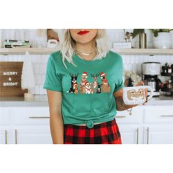 funny christmas dogs shirt, christmas dogs pajamas, christmas dog shirt, puppy lover shirt, cute dog pajamas, crewneck c