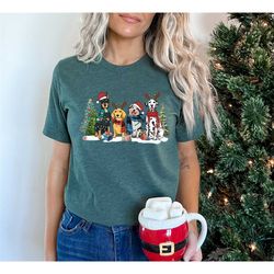christmas dogs shirt, christmas dogs pajamas, funny christmas dog shirt, puppy lover shirt, cute dog pajamas, crewneck c
