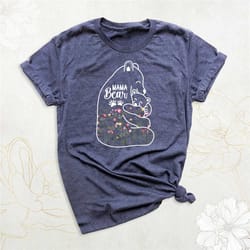 floral mama bear and baby bear shirt, mommy and me shirts, mother's day gift shirt, funny mom shirt, wildflower mom t-sh
