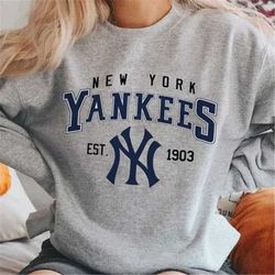 vintage new york yankees est 1903 sweatshirt, new york yankees shirt, vintage baseball, mlb world series shirt, mlb swea