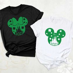 matching disney st patricks day shirt, shamrock disney family shirts, 2023 disney trip shirt, irish disney vacation shir