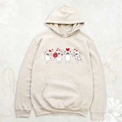 dog valentines day sweatshirt, valentine pug hoodie, love dog sweatshirt, pug lover long sleeve shirt, dog mom hoodie, v