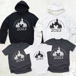 2023 disney castle family hoodie, disney family trip long sleeve, disney vacation sweatshirt, disneyworld sweater, disne