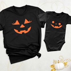 pumpkin face shirt, family halloween shirt, mommy and me shirt, halloween group shirt, halloween gift, matching family h