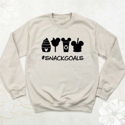 snack goals disney sweatshirt, disney family sweatshirt, disneyland trip sweatshirt, disney vacation hoodie, mickey disn
