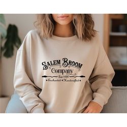 women's salem broom company unisex sweatshirt, salem broom co t shirt, spooky sweatshirt, halloween party shirt
