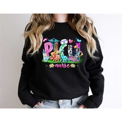 picu nurse sweatshirt, picu nurse shirt, pediatric intensive care unit, progressive care unit crewneck sweater, valenti