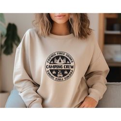 camping crew sweatshirt, friends fries drink camping crew shirt, camp lover tee, camping gifts, camp squad sweater, frie