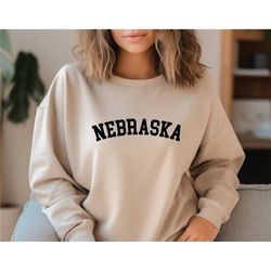 nebraska state unisex sweatshirt, cute nebraska shirt, nebraska state gift, nebraska state sweater, nebraska lover tee,