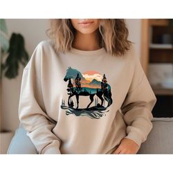 horse sweatshirt, horse lover gift, cute horse shirt, cute horse tshirt, horse mom sweater, horse gift, horse rider gift