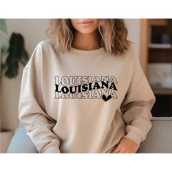 louisiana state sweatshirt, cute louisiana shirt, louisiana state gift,  louisiana state sweater, louisiana lover tee, g
