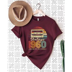 vintage 1960 shirt, 62th birthday gift for men, 62th birthday best friend, 62th bday, sixties shirt, turning 62 birthday