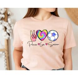 peace love soccer shirt, soccer lover apparel, soccer shirt, soccer season t-shirt, summer soccer outfit, soccer player
