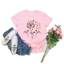 dandelion chicken shirt, chicken shirt, gift for mom, farmer shirt, chicken flower shirt, mothers day gift, dandelion ch