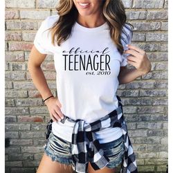 thirteen official teenager shirt, thirteenth birthday shirt, 13th birthday shirt, 13th birthday gift girl, hello thirtee