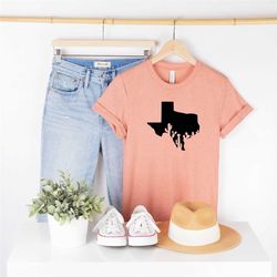 texas cactus shirt, texas mapa t-shirt, texas home shirt, texas lover gift, home state theme shirt, texas girl trip tee,