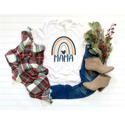 mama rainbow shirt, minimalist mommy tee, mother's day gift, new mom shirt, birthday gift mom, future mom shirt, blessed