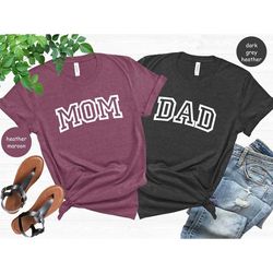 mom and dad shirt, mother's day gift, father's day gift, couple matching t-shirt, newly mom dad tee, pregnancy reveal, m