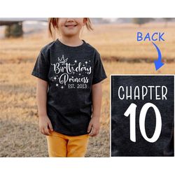 birthday princess shirt, 10th birthday shirt, ten birthday shirt, girls birthday shirt, tenth birthday gift for girls, 1