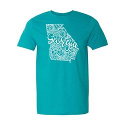 georgia shirt, georgia tshirt, georgia travel gifts, georgia state shirt, georgia state map shirt, georgia mandala, geor