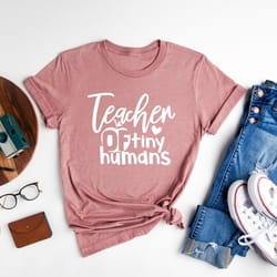 teacher of tiny humans, kindergarten teacher shirt, christmas gift for teacher, teacher appreciation, back to school