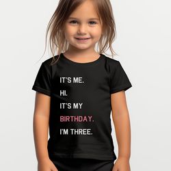 three birthday t-shirt | taylor swift birthday tee | gift for 3 year old