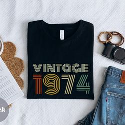 50th vintage t shirt, 50th birthday gift, 50th birthday shirt, birth year shirt, birthday gift shirt, retro birthday shi