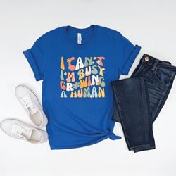 i can't i'm busy growing a human shirt,mom shirt,funny mama shirt,pregnancy announcement shirt