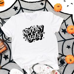 spooky babe sweatshirt, spooky halloween sweatshirt, halloween woman sweatshirt, halloween bats sweatshirt