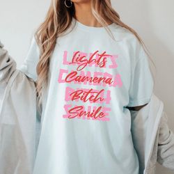 tortured poet era shirt, lights camera bitch smile tshirt, comfort colors, do it broken heart