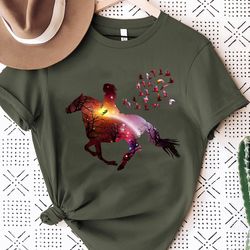 horse shirt, just a girl who loves horses, horseback riding, peace love horses, horse lover trail rider horse farm life,