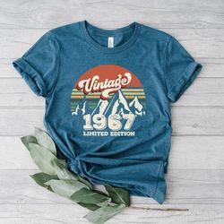 56th birthday shirt, vintage t shirt, vintage 1967 shirt, 56th birthday gift for women, 56th birthday shirt men
