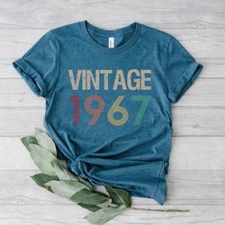 56th birthday shirt, vintage t shirt, vintage 1967 shirt, 56th birthday gift for women, 56th birthday shirt men 2