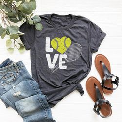tennis shirt for women, tennis love shirt, tennis gifts, tennis mom t-shirt, sports mom apparel, tennis coach gift