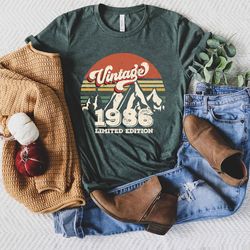 1986 vintage birthday shirt ,vintage 1986, 1986 shirt,37th birthday shirt, 37th birthday best friend, 37th birthday woma