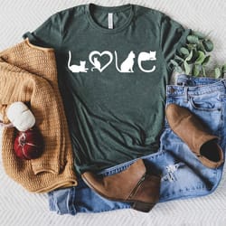 cat shirt, cat love shirt, black cat mom shirt, gift for cat lover, cat lover girls shirt, christmas gift for cat lover