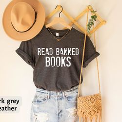 read banned books t-shirt, book lover tee, librarian tee, literary shirt, equality t-shirt, bookish shirt