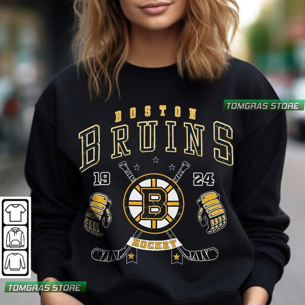 Boston Bruins Sweatshirt, Vintage Boston Bruins Shirt, Hockey Sweatshirt, 2022-23 NHL, Hockey Fan Gift, Boston Bruins Shirt.jpg