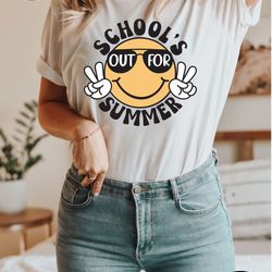 funny schools out for summer shirt, teacher off duty shirt, last day of school tee, back to school shirt, teacher summer