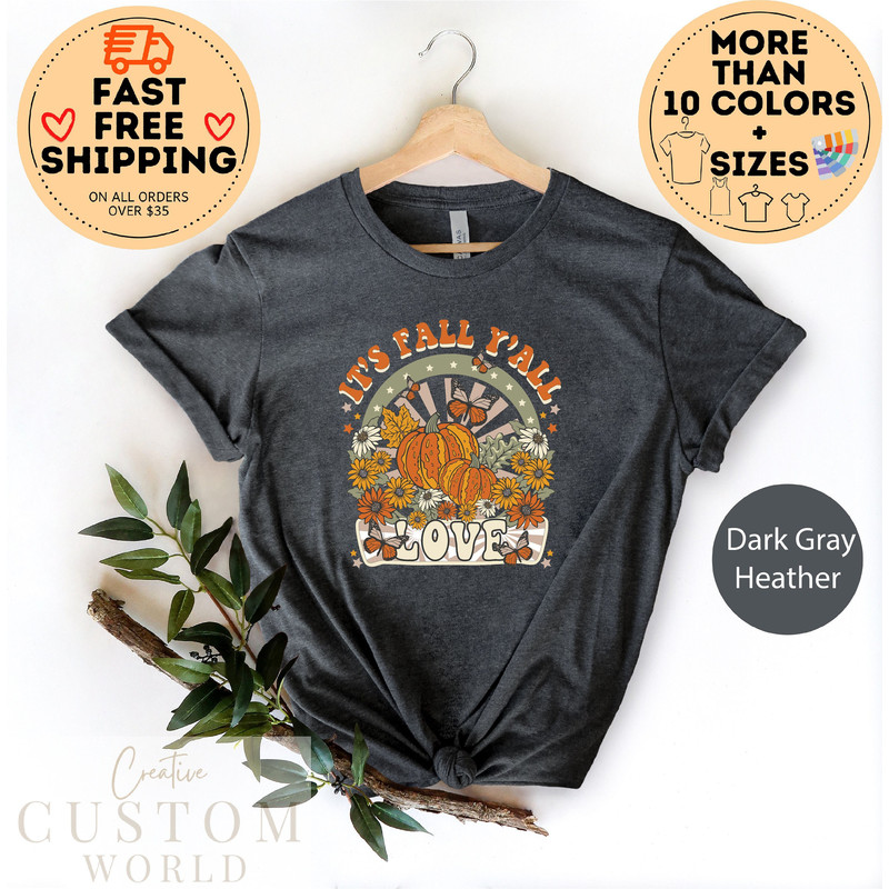 Its fall Y'All Shirts, Thanksgiving, Hello Pumpkin, Fall Vibes Tshirt, Family Thanksgiving Shirt, Thanksgiving Shirt, Family Matching Shirt.jpg