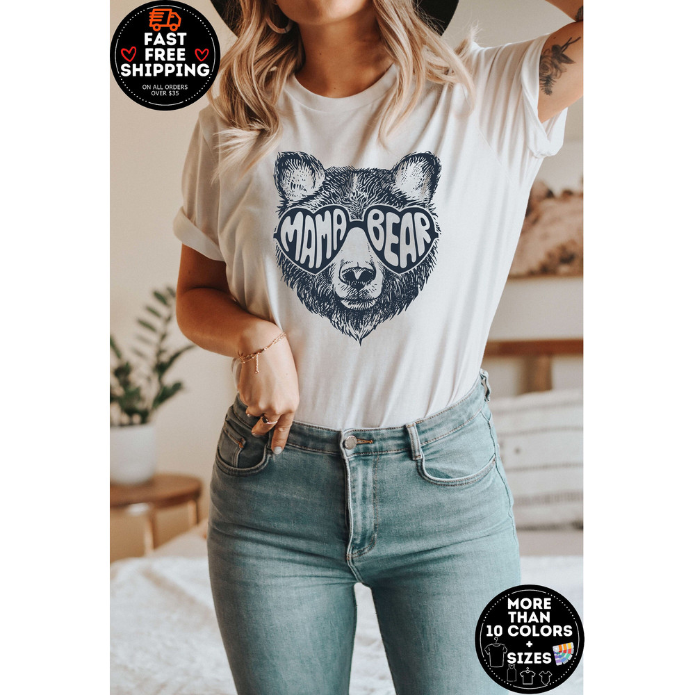 Mama Bear Shirt, Gift For Mom, Baby Shower Gifts, Pregnancy Reveal Shirt, Cute Mom Shirt, Mother Gift Idea, Animal Naturel Lover Shirt.jpg