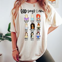god says im beautiful enough shirt, bible verse shirt, faith shirt, princess shirt, princesses shirt, christian shirt, r